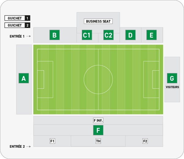 Stade Yvan Georges - Plan