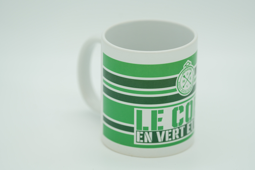 TASSE - LE COEUR EN VERT ET BLANC